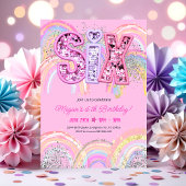 Uitnodiging voor 6e verjaardag regenboog