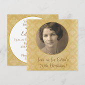 uitnodiging voor 70e verjaardag (Voorkant / Achterkant)