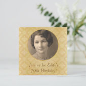 uitnodiging voor 70e verjaardag (Staand voorkant)