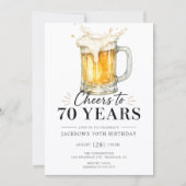 Uitnodiging voor 70e verjaardag: Proost! (Voorkant)