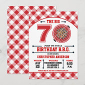Uitnodiging voor 70e verjaardagsbarbecue (Voorkant / Achterkant)