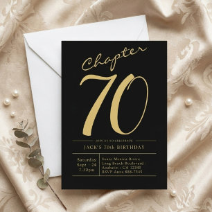 Uitnodiging voor 70e verjaardagsfeest van echtgeno
