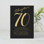 Uitnodiging voor 70e verjaardagsfeest van echtgeno (Staand voorkant)
