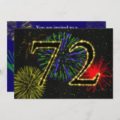 Uitnodiging voor 72e verjaardagsfeest (Voorkant / Achterkant)