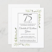 Uitnodiging voor 75-jarig jubileum groenvoorzienin (Voorkant / Achterkant)