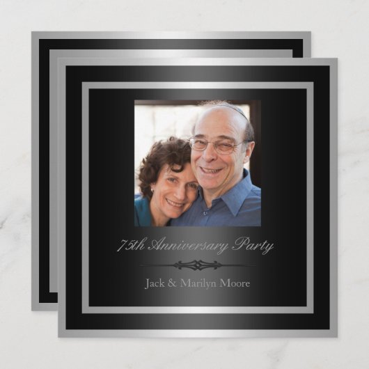 Uitnodiging voor 75ste verjaardagsfeest (Voorkant / Achterkant)
