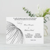 Uitnodiging voor 7 dagen per week, zwart dress Wed (Staand voorkant)