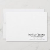 Uitnodiging voor 7 dagen per week, zwart dress Wed (Achterkant)