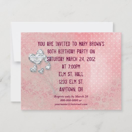 Uitnodiging voor 80e verjaardag (Achterkant)