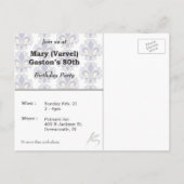 Uitnodiging voor 80e verjaardag briefkaart (Achterkant)