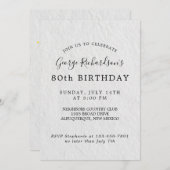 Uitnodiging voor 80e verjaardagskaart (Voorkant / Achterkant)