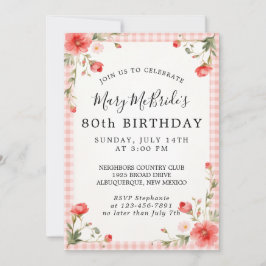 Uitnodiging voor 80e verjaardagskaart