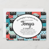 Uitnodiging voor 80s 90s Feest Retro Cassettes Thr (Voorkant)