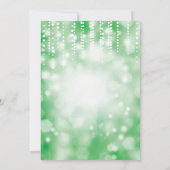Uitnodiging voor 80ste verjaardag groene glitter (Achterkant)