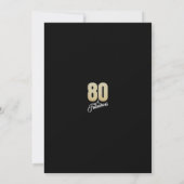 Uitnodiging voor 80ste verjaardagsfeestje dat fant (Achterkant)