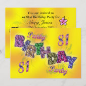 uitnodiging voor 81e partij (Voorkant / Achterkant)