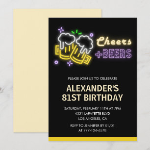 Uitnodiging voor 81ste verjaardag met Black Cheers