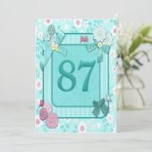 uitnodiging voor 87e verjaardag (Staand voorkant)