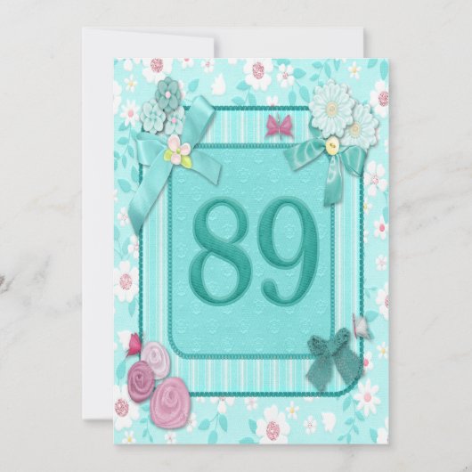 uitnodiging voor 89e verjaardag (Voorkant)