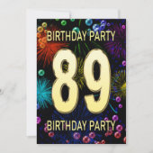 Uitnodiging voor 89e verpartij met vuurwerk en bel (Voorkant)