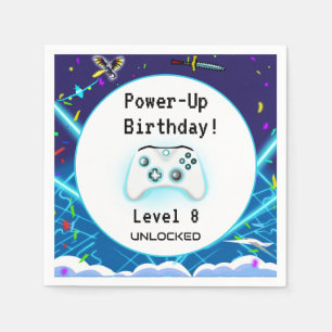 Uitnodiging voor 8e verjaardag 'Epic Gamer Happy' Servet