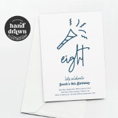 Uitnodiging voor 8e verjaardagsfeestje voor jongen