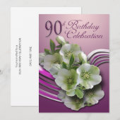 uitnodiging voor 90e verjaardag (Voorkant / Achterkant)