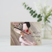 Uitnodiging voor 90e verjaardag briefkaart (Staand voorkant)