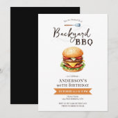 Uitnodiging voor 90e verjaardagsfeest met BBQ in d (Voorkant / Achterkant)