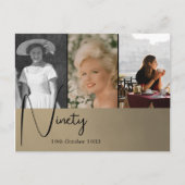 Uitnodiging voor 90e verjaardagsfoto collage (Voorkant)