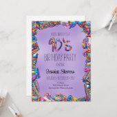 Uitnodiging voor 90's verjaardag (Voorkant / Achterkant in situ)