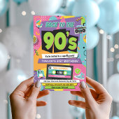 Uitnodiging voor 90s verjaardagsfeest