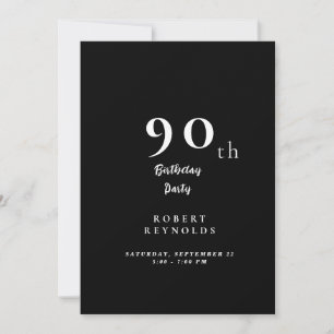 Uitnodiging voor 90ste verjaardagsfeestje van een 