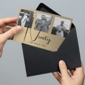 Uitnodiging voor 90ste verjaardagsfoto voor mannen