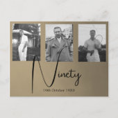 Uitnodiging voor 90ste verjaardagsfoto voor mannen (Voorkant)