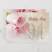 Uitnodiging voor 91 jaar verjaardagsfeest (Voorkant / Achterkant)