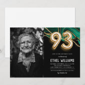 Uitnodiging voor 93ste verjaardagsfeest (Voorkant / Achterkant)