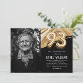 Uitnodiging voor 93ste verjaardagsfeest (Staand voorkant)