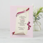 Uitnodiging voor 95e verjaardag van gekruld papier (Staand voorkant)