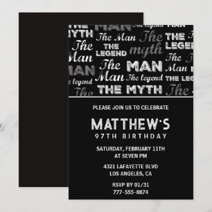 Uitnodiging voor 97ste verjaardag Zwart Man Mythe 