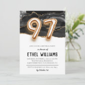 Uitnodiging voor 97ste verjaardagsfeest (Staand voorkant)