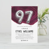 Uitnodiging voor 97ste verjaardagsfeest (Staand voorkant)
