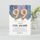 Uitnodiging voor 99ste verjaardagsfeest (Staand voorkant)