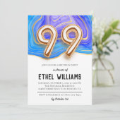 Uitnodiging voor 99ste verjaardagsfeestje (Staand voorkant)