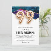 Uitnodiging voor 99ste verjaardagsfeestje (Staand voorkant)