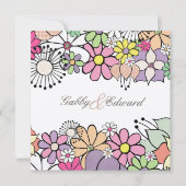 Uitnodiging voor aangepaste bruiloft in lente-bloe (Voorkant)