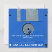 Uitnodiging voor Aangepaste Retro Diskette Retimen (Achterkant)