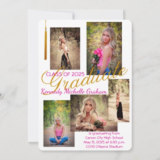 Uitnodiging voor aankondiging afstuderen (Voorkant)