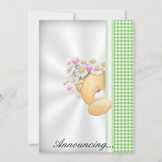 Uitnodiging voor aankondiging van baby (Voorkant)