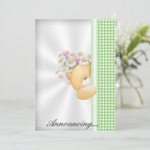 Uitnodiging voor aankondiging van baby (Staand voorkant)